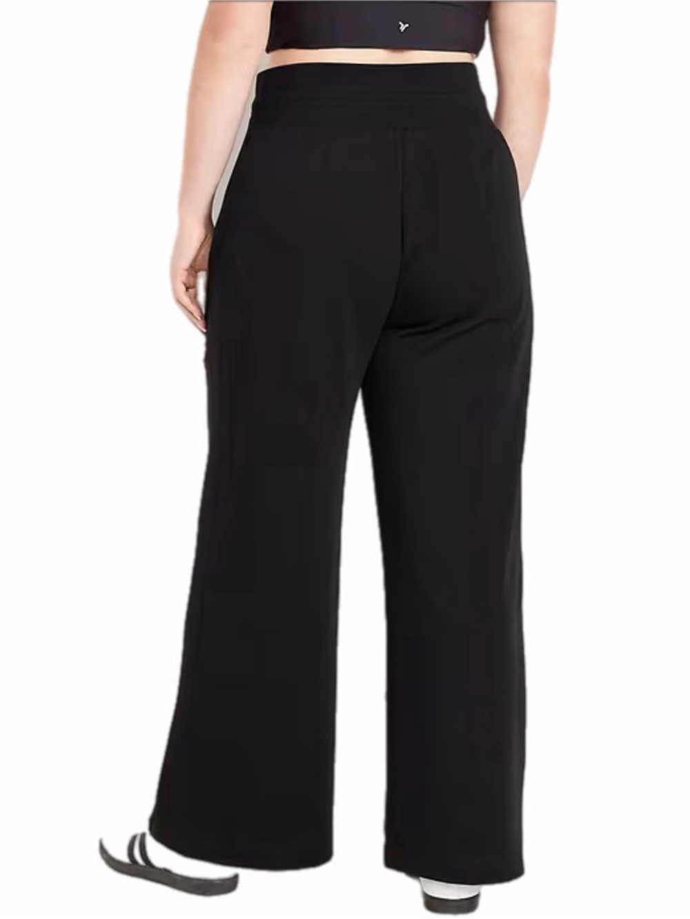 Old Navy Extra-High Waisted Dynamic Fleece Wide-Leg Sweatpants Black Jack 2X - Picture 2 of 8
